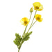 Poppy Spray - Yellow (3 heads & 1 bud, 58cm long)