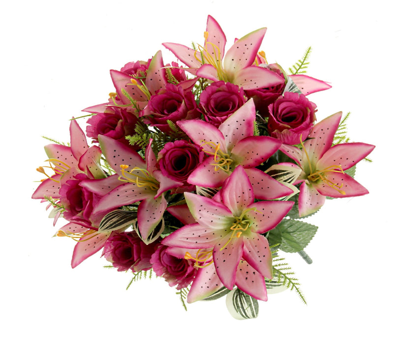 Rose & Lily Bouquet Pink Mix (24 heads)