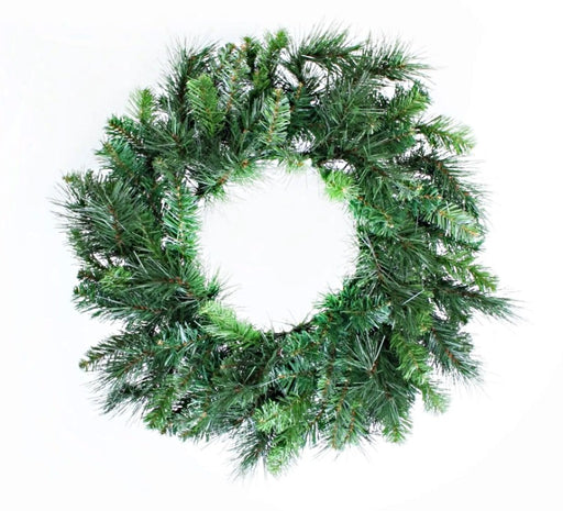 Deluxe Evergreen Mountain Wreath - Green (45cm diameter)