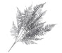 Glittered Fern Bush - Silver (60cm long)