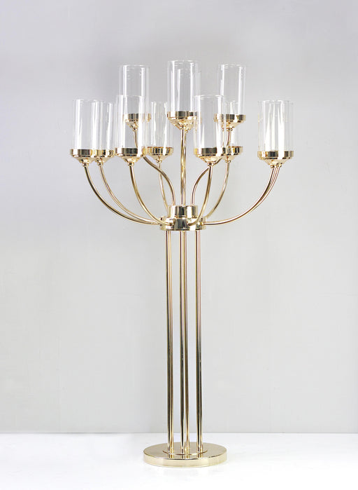 Metal Candleabra - Gold (100cm tall)