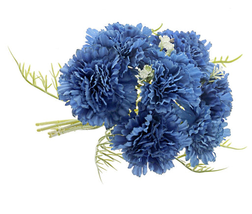 Carnation Bouquet - Blue (37cm long)