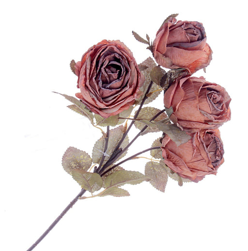 Dry Rose Spray - Orange (4 heads, 54cm long)