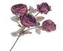 Dry Rose Spray - Burgundy (4 heads, 54cm long)