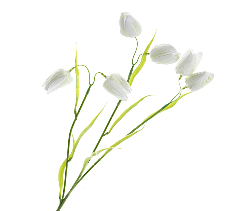 Artificial Fritillaria - White/Green (6 heads, 65cm long)