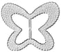 Bubble Buckles Butterfly - Silver (9cm diameter, 6 pcs per pk)