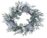 Cotton & Eucalyptus Wreath - Green/White (60cm diameter)