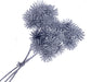 Glittered Echinops Bundle - Black/Silver (3 stems, 26cm long)