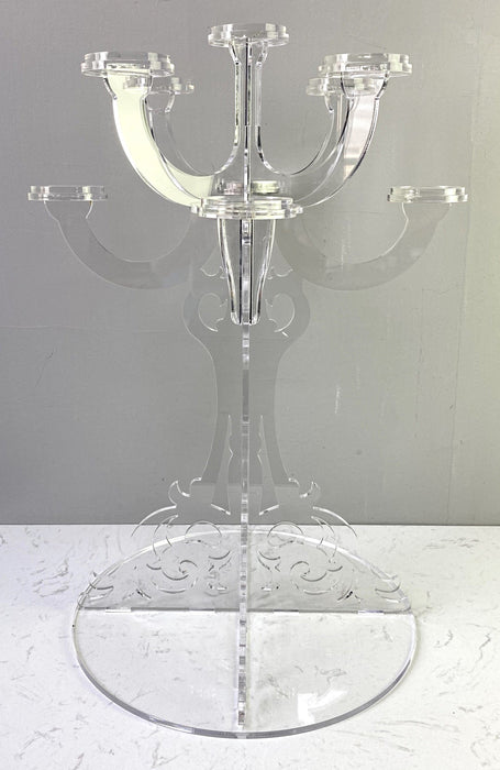 Acrylic Candleabra - Clear (90cm tall, flat pack)