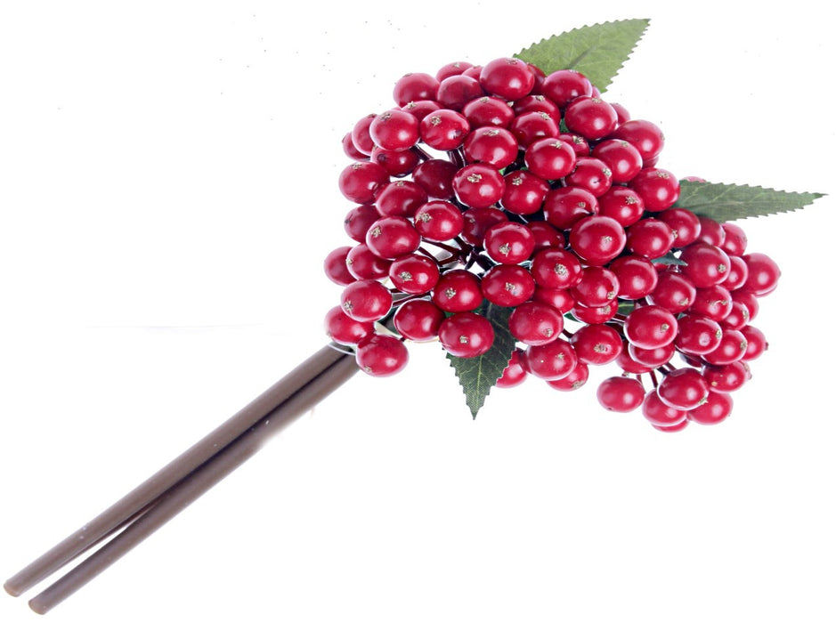 Berry Bundle - Red (3 stems, 25cm long)