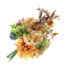 Autumn Rose Bunch with Mixed Foliage - Orange, Brown & Blue (40cm long)