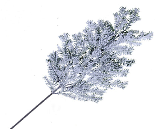 Snowy Cedar Spray - Green/White (60cm long)