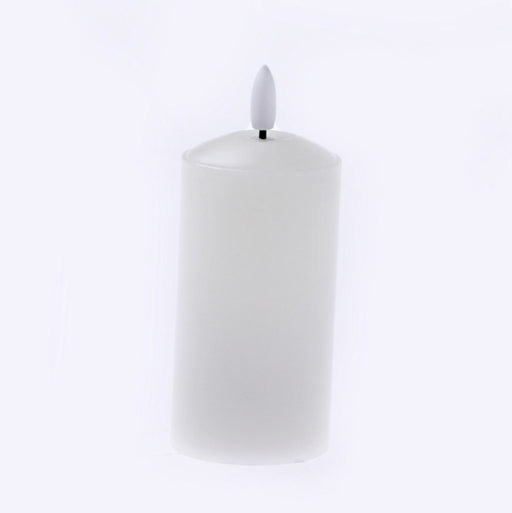 LED Wax Candle with 3D Flame - Ivory (5cm diameter x 12.5cm height)