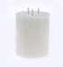 LED Wax Candle with 3D Flame - Ivory (3 wicks, 15cm diameter x 20cm height)